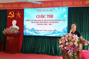 TRƯỜNG THPT CHI LĂNG SÔI NỔI HOẠT ĐỘNG THI NGHIÊN CỨU KHOA HỌC KỸ THUẬT CẤP TRƯỜNG NĂM HỌC 2026–2027